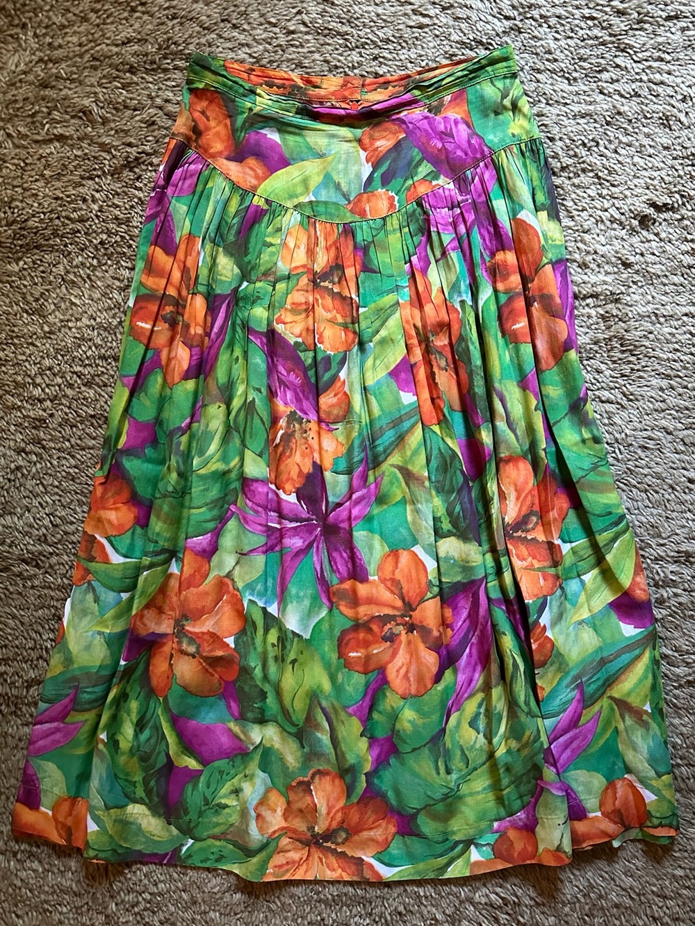 Tropical Floral Maxi Skirt by PLATINUM Dorothy Schoelen sz 6